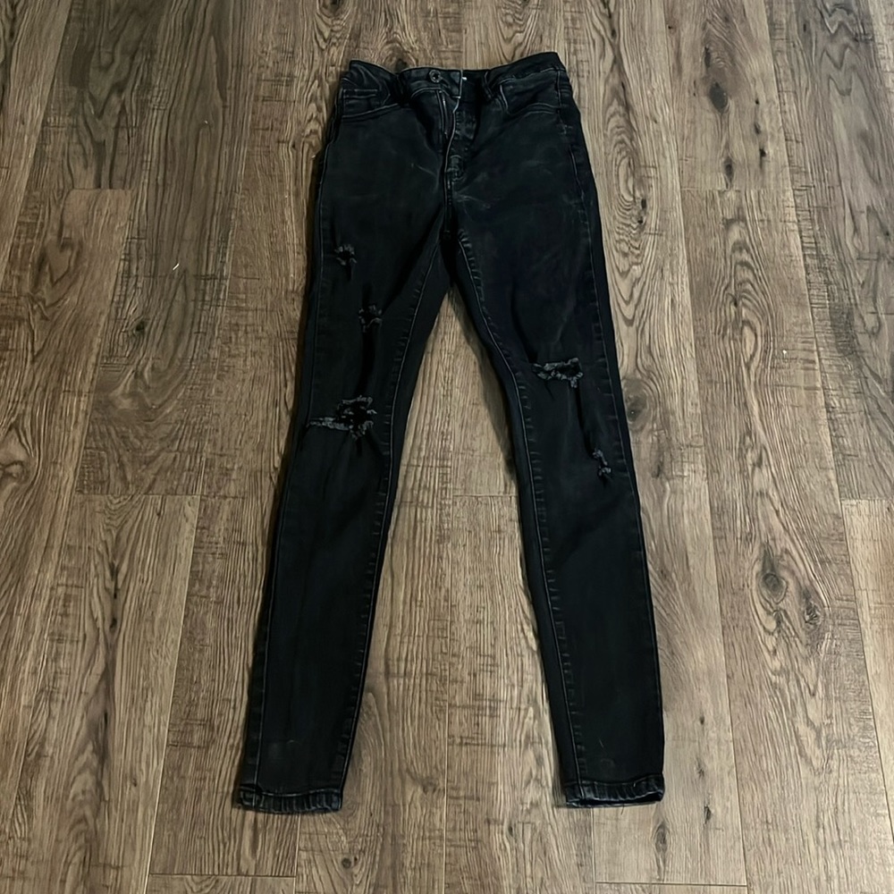 Black ripped jeans
